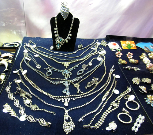 Vintage Rhinestone Costume Jewelry Rhinestones at What Cheer Records + Vintage + Antiques in Providence