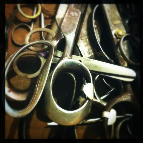 Old Scissors of Many Sizes at What Cheer in Providence (Photo by Kim O'Brien)