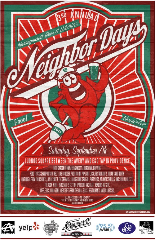 2013 Neighbor Days Providence Rock + Roll Yard Sale Poster