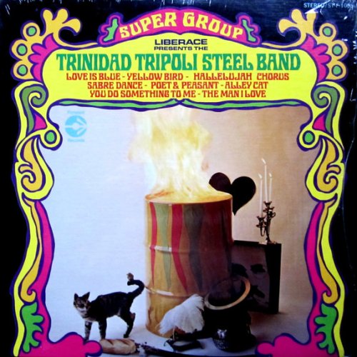 tripoli steel band trinidad album cover with cat