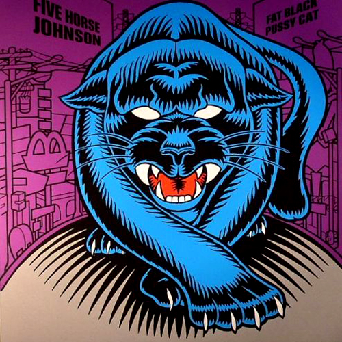 five horse johnson fat black pussy cat LP cover