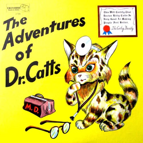 the Adventures of Dr. Catts LP Album Cover with Cat