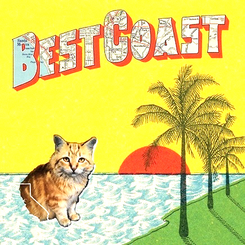 Best Coast LP Record Album Cover with Cat on it
