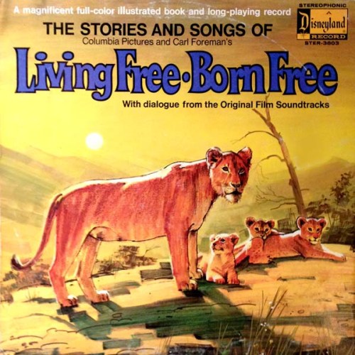 Living Free Born Free Record LP Album Cover with Cats on It