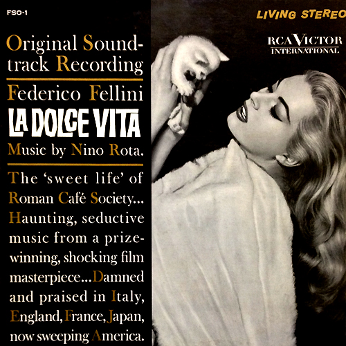 La Dolce Vita LP Cover With Cat Record Artwork