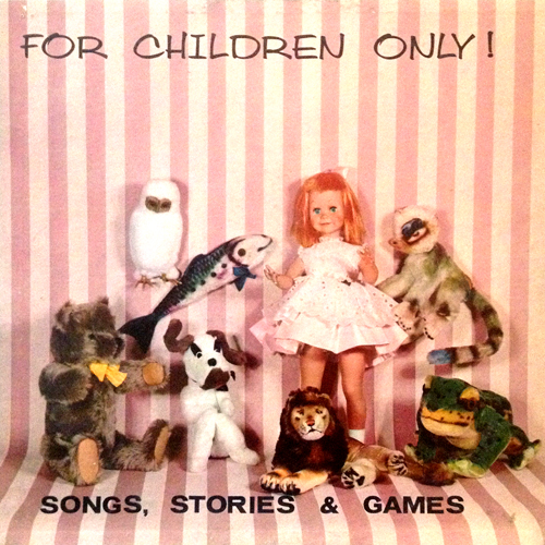 for children only lp record album cover with stuffed cat animal artwork