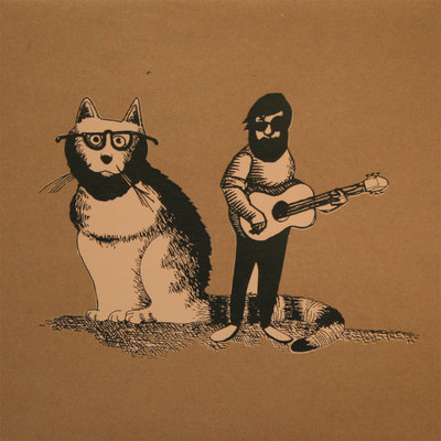 Jason clackley of the exquisites to the few and far between lp record album cover with cat artwork