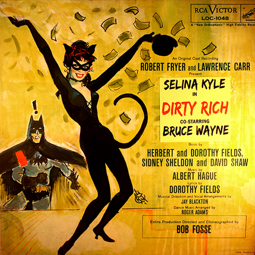 redhead original soundtrack lp album with doctored altered cat catwoman batman cover artwork cat