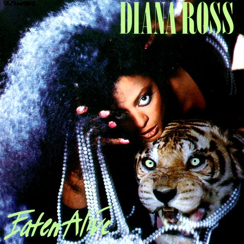 diana ross eaten alive vinyl lp record album with tiger cat cover artwork