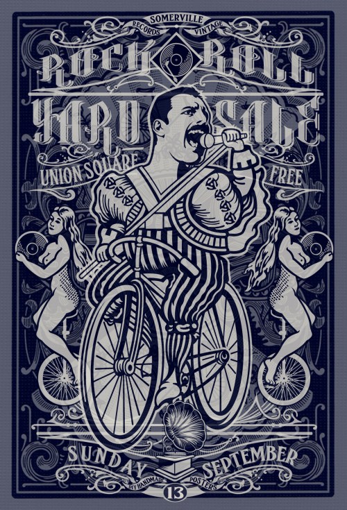 SUNDAY 9.13.15 SOMERVILLE ROCK AND ROLL YARD SALE POSTER IMAGE