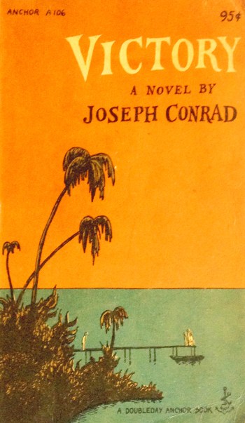 joseph conrad victory doubleday anchor A 106 paperback with edward gorey cover art and typography