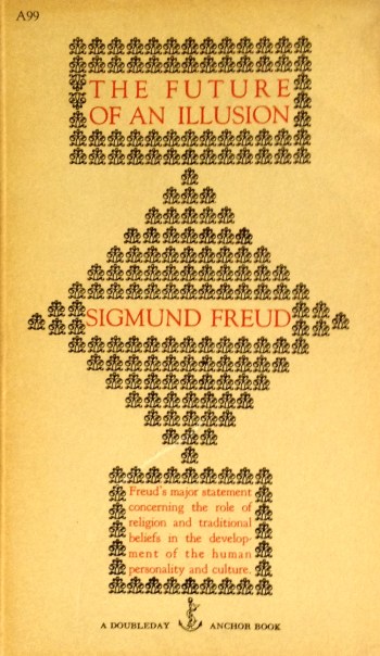 sigmund freud the future of an illusion doubleday anchor A99 paperack with edward gorey cover art typorgraphy